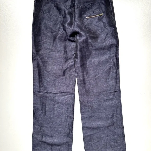 EQ:IQ navy linen pants made in Italy - Picture 10 of 11
